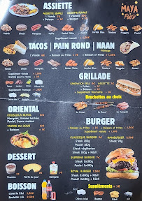 Menu / carte de maya food à Castelsarrasin
