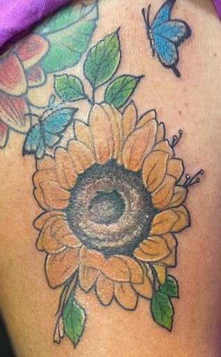 Explore letter tattoo ideas, creative tattoo ideas in Tilton, available at Pair A Dice Tattoo LLC