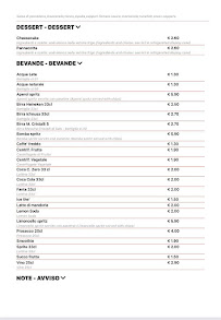 Menu du Stand Up All Together à Acireale