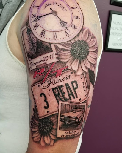 Explore tattoo ideas for grandpa, creative tattoo ideas in Roscoe, available at Elevated Ink Tattoo