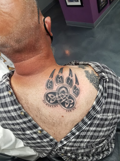 Explore viking head tattoo ideas, creative tattoo ideas in Crystal Lake, available at Monster Ink Tattoo & Piercing Studio