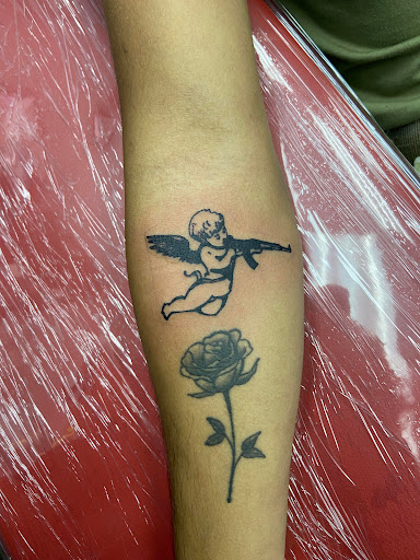 Explore machine tattoo ideas, creative tattoo ideas in El Paso, available at American Tattoo Society of Ft Bliss