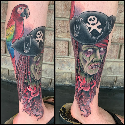 Explore upper leg tattoo ideas, creative tattoo ideas in Tallmadge, available at Killjoy tattoo