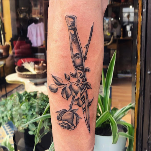 Explore queen of spades tattoo ideas, creative tattoo ideas in Buffalo, available at True Gloom Tattoo Studio