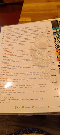 Restaurant Indonesia à Paris menu