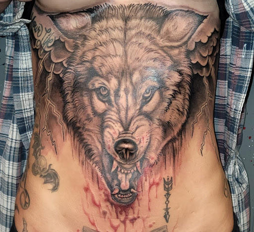 Explore back of ear tattoo ideas, creative tattoo ideas in Johnson City, available at Defiant Designs