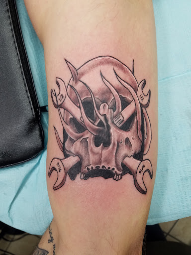 Explore gangsta tattoo sleeve ideas, creative tattoo ideas in Myrtle Beach, available at Aces High Tattoo