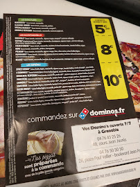 Pizzeria Domino's Grenoble - Jaurès à Grenoble (la carte)