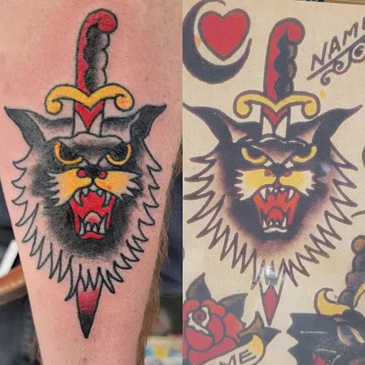 Explore dog groomer tattoo ideas, creative tattoo ideas in Pampa, available at Top of Texas Tattoo