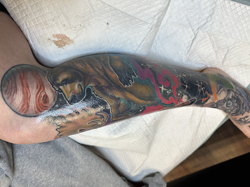 Explore john deere tattoo ideas, creative tattoo ideas in Dubuque, available at Grim River Tattoo