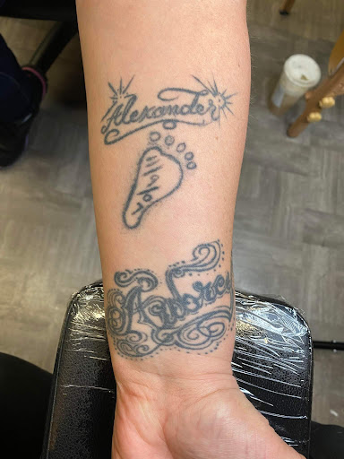 Explore koi fish sleeve tattoo ideas, creative tattoo ideas in Dayton, available at Modified Skin Tattoos