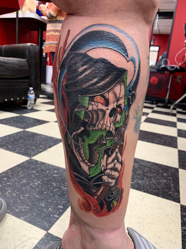Explore black clover tattoo ideas, creative tattoo ideas in Demotte, available at Revelations Tattoo Parlor