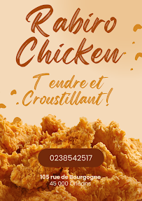 Rabiro Chicken -Tacos-Burger-Chicken wings tenders barbecue sweet à Orléans menu
