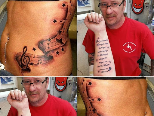 Explore skull hand tattoo ideas, creative tattoo ideas in Elko, available at Custom Tattoos and Body Piercing Studio