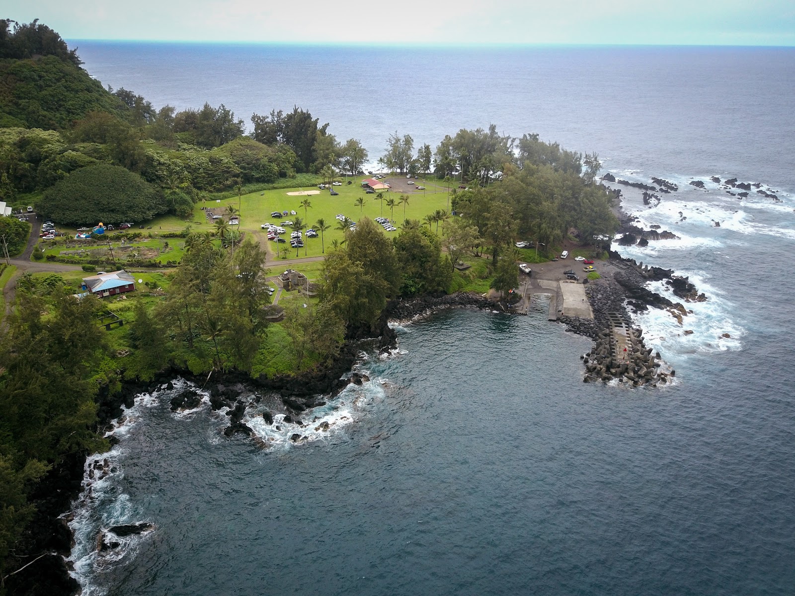 Laupahoehoe Beach'in fotoğrafı düz bir kıyı şeridi ile birlikte
