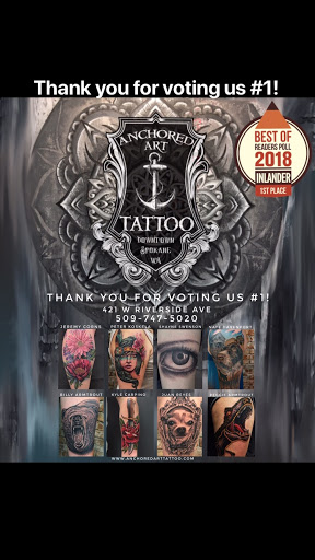 Explore flower back tattoo ideas, creative tattoo ideas in Spokane, available at Anchored Art Tattoo