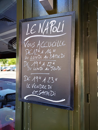 menu du Restaurant LE NAPOLI à Caen