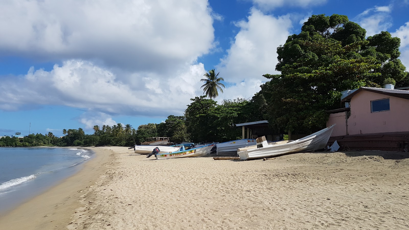 Foto av Great Courland Bay beach med beige sand yta