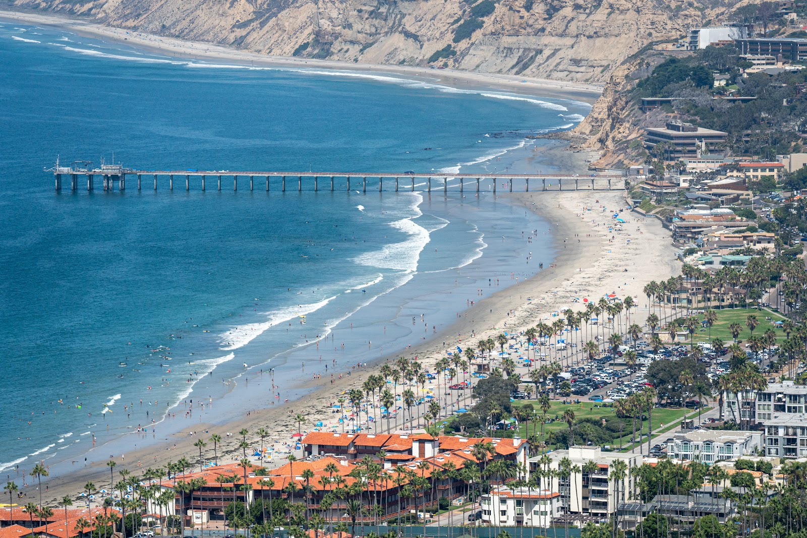 Photo of la Jolla Shores with turquoise pure water surface