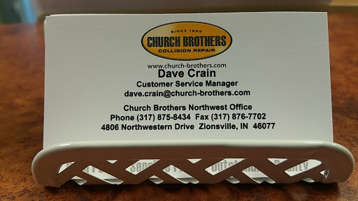 Auto Body Shop «Church Brothers Collision Repair», reviews and photos, 4806 Northwestern Dr, Zionsville, IN 46077, USA