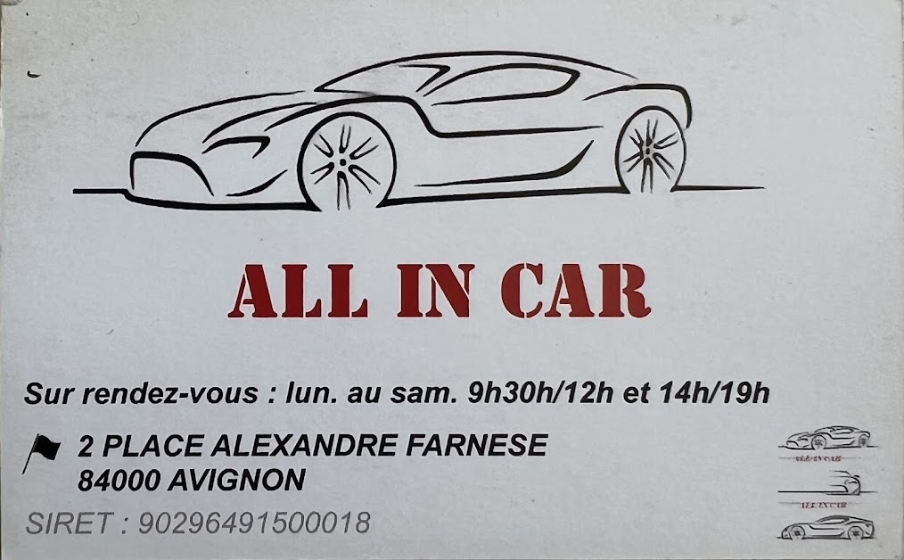 ALL IN CAR à Morières-lès-Avignon (Vaucluse 84)