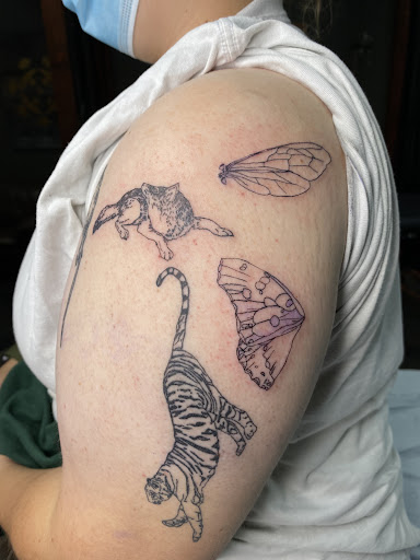 Explore alpha omega tattoo ideas, creative tattoo ideas in Kaneohe, available at the green house collective, tattoo studio
