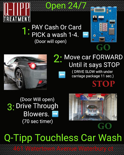 Car Wash «Q-Tipp Treatment - Touchless 24hr Car Wash», reviews and photos, 461 Watertown Ave, Waterbury, CT 06708, USA
