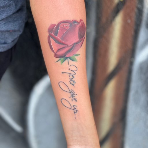 Explore male upper arm tattoo ideas, creative tattoo ideas in Goose Creek, available at Red Kirin Tattoo