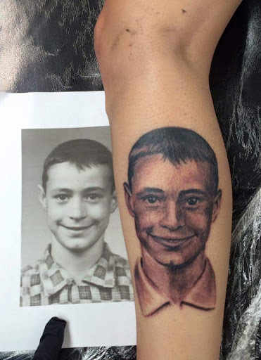 Explore ski mask tattoo ideas, creative tattoo ideas in Bloomington, available at Crimson Breed Tattoo Studio