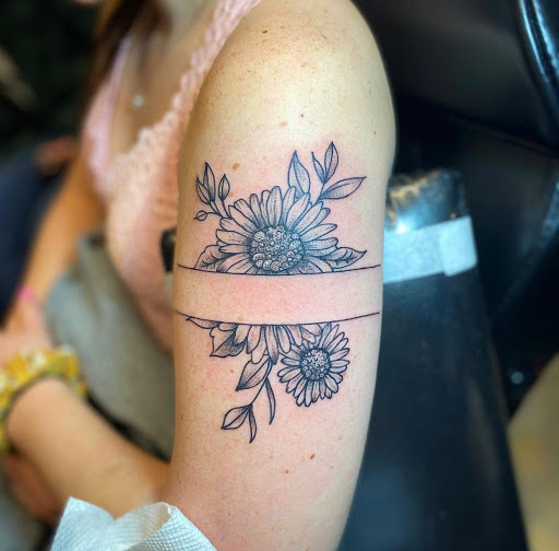Explore rose name tattoo ideas, creative tattoo ideas in Harrisburg, available at Capital Tattoo Company