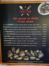 Menu du La Cantina à Ajaccio