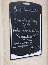 Menu du Le vannon Bar restaurant rapide à Fouvent-Saint-Andoche