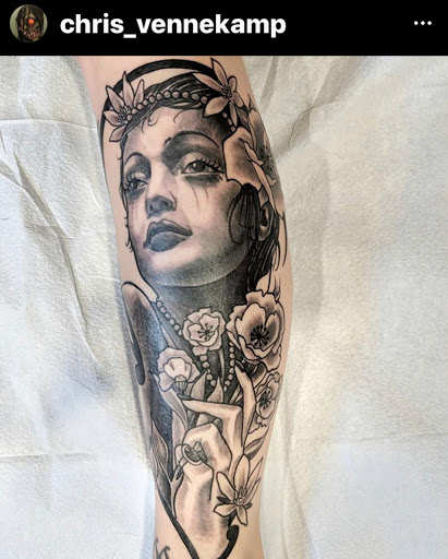 Explore back of the arm tattoo ideas, creative tattoo ideas in Marietta, available at Lucky Draw Tattoos III