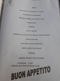 Carte du Ristorante Emy à San Lorenzo al Mare