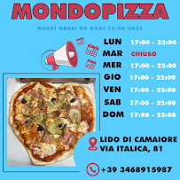Carte du Mondo Pizza à Lido di Camaiore