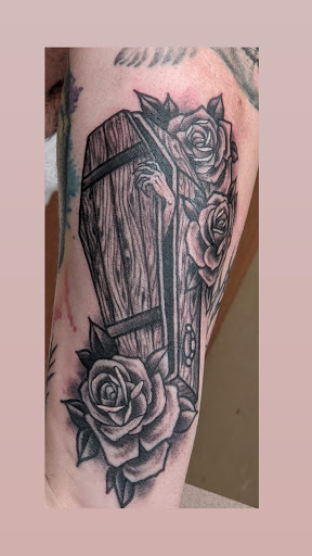 Explore bicep tattoo ideas men, creative tattoo ideas in Eureka, available at WESTSLOPE TATTOO