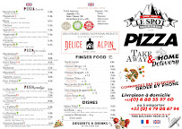 Menu / carte de Pizzeria Le Spot centre à meribel