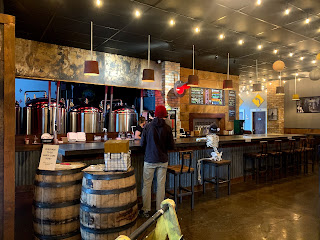 A row of beer taps