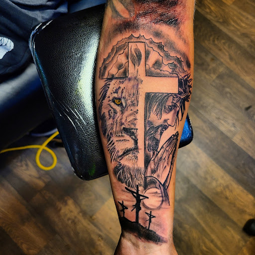 Explore halloween tattoo ideas for women, creative tattoo ideas in Cumberland, available at Queen City Ink