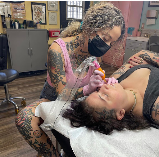 Explore strength tattoo ideas for females, creative tattoo ideas in San Diego, available at Honey Natural Cosmetic Tattooing & Training