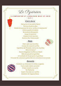 Carte du Restaurant Le Pyrénéen à Le Barcarès