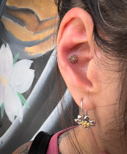 Explore above the knee tattoo ideas, creative tattoo ideas in Terre Haute, available at Piercings by Brett Rice - godpiercethequeen