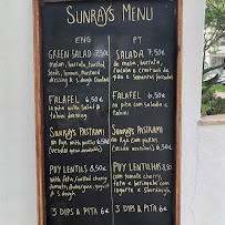 Carte du Sunrays kitchen à Lagos