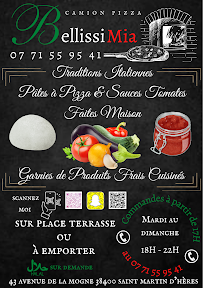 Menu / carte de BellissiMia pizza à Saint-Martin-d'Hères