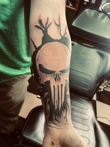 Explore cover up hand tattoo ideas, creative tattoo ideas in Arlington, available at The Chosen One Ink