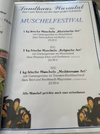 Restaurant allemand Landhaus Wurmtal à Herzogenrath (le menu)