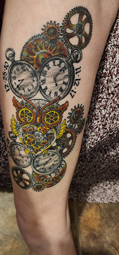 Explore unique name tattoo ideas, creative tattoo ideas in Des Moines, available at Hooligan Tattoo