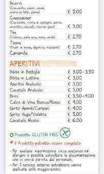 Menu du Cafè Delle Arti à Giaveno