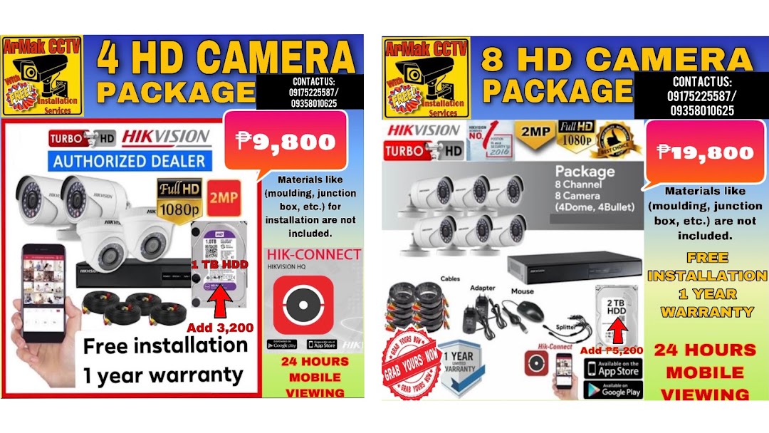 ArMak CCTV with FREE Installation Services
