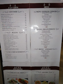 Restaurant chinois Domo à Mérignac (le menu)